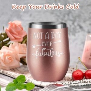 Insulated and spill proof wine tumbler.